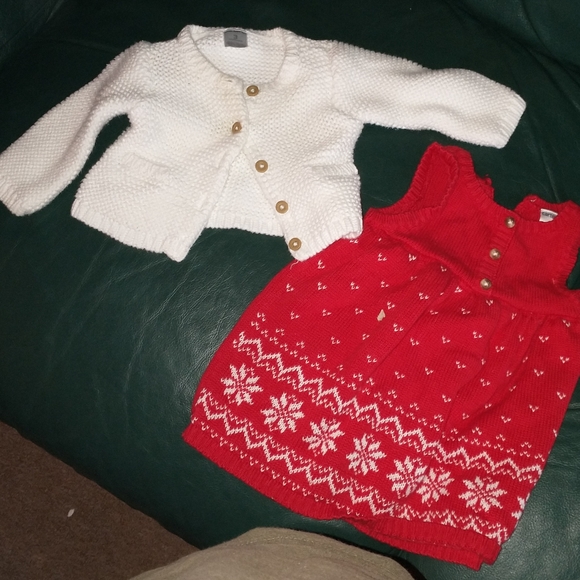 Carter's Other - Carters Baby Dress & Sweater Bundle sz 3